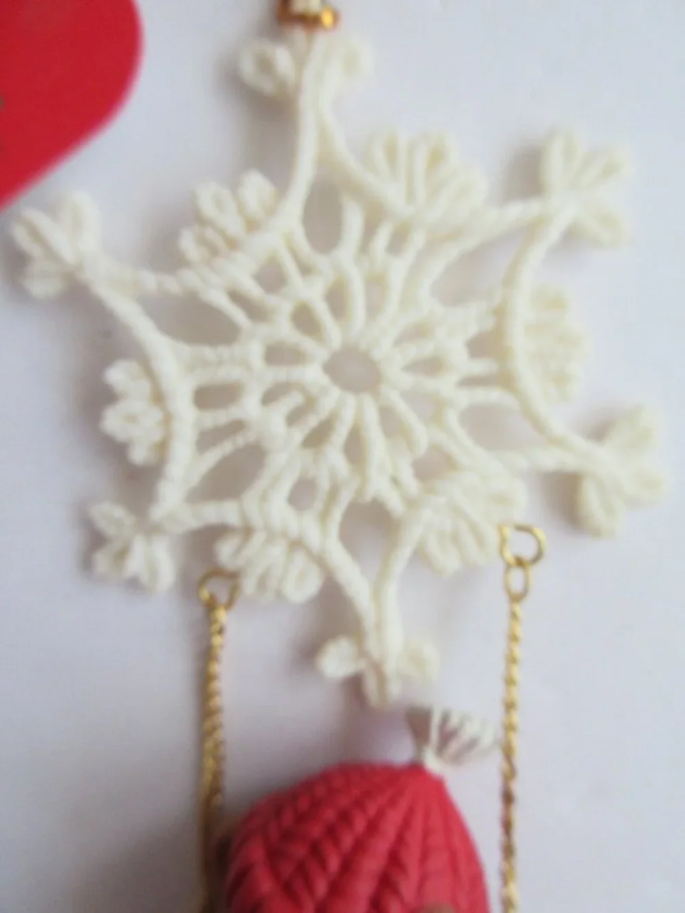 Trim A Home Christmas Tree Ornament Santa Bear on Snowflake Swing Kmart 1992